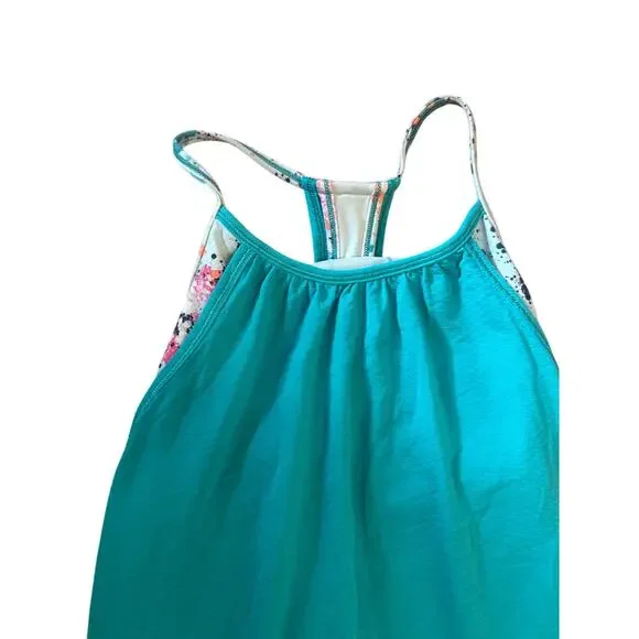 Girls 10 Ivivva Lululemon Athletica Double Dutch Layered Tank Top Active Gym Run - Picture 2 of 5